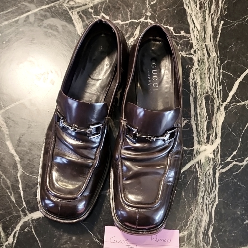 Woman 9B Gucci 100 0496 Brown no box non smoking horsebit
